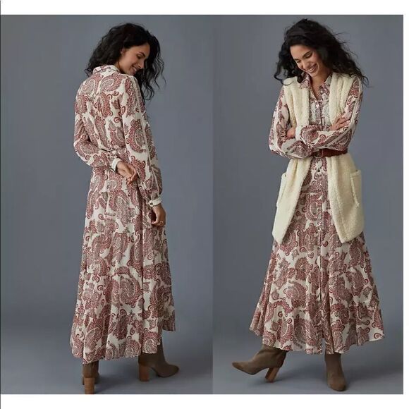 Anthropologie Allaire Maxi Shirtdress Size SP - Picture 4 of 16